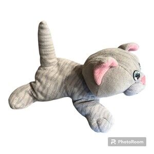 Pound Puppies Purries Purry Kitty Cat 7" Tonka Grey Tiger Stripe Tabby Vintage